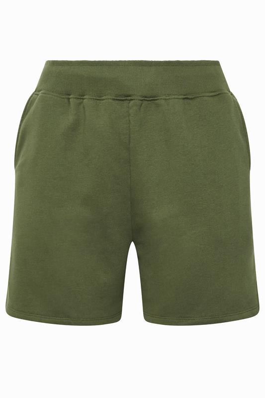 YOURS Plus Size Khaki Green Jogger Shorts | Yours Clothing 5