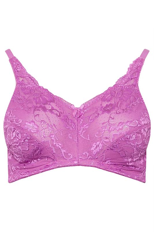 YOURS Plus Size Pink Lace Full Cup Bra | Yours Clothing 6