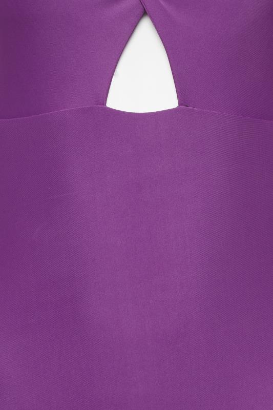 LTS Tall Purple Twist Cut Out Swimsuit | Long Tall Sally  2