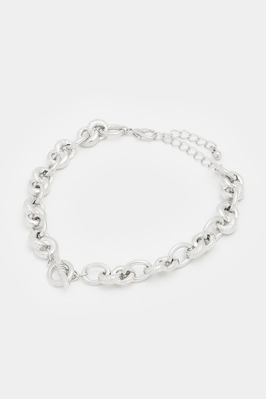 Textured Circle Link Bracelet