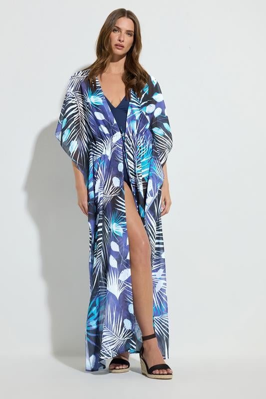 STAR Blue Tropical Palm Beach Kimono | StarByJM 2