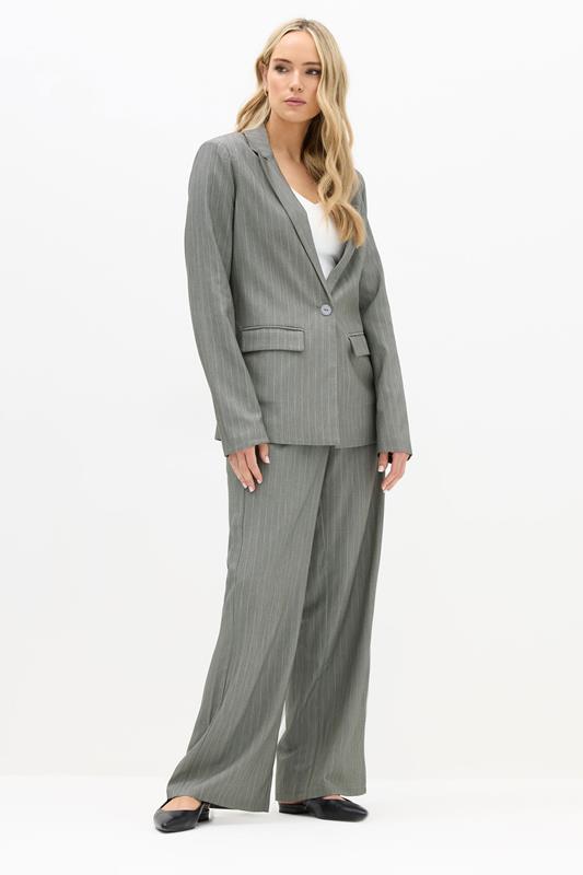 LTS PREMIUM Tall Grey Stripe Formal Blazer | Long Tall Sally 2