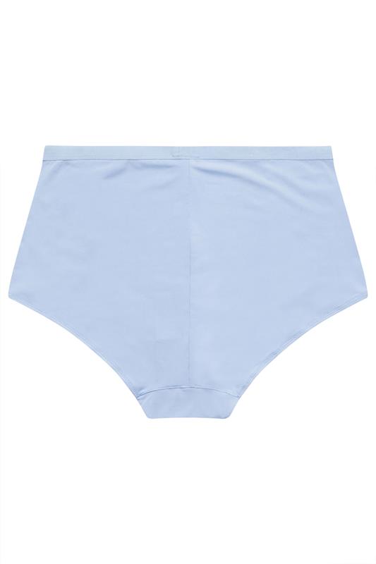 YOURS Curve Light Blue Floral Embroidered Full Briefs | Yours Clothing 6