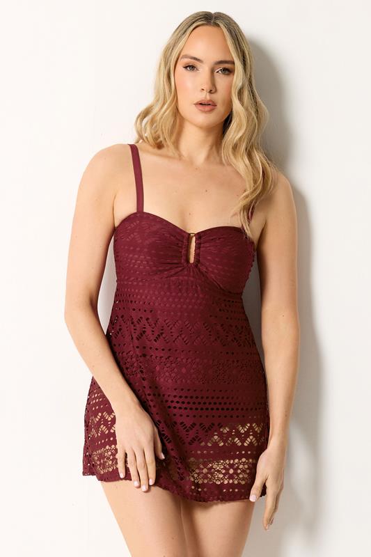LTS Tall Red Crochet Swimskirt