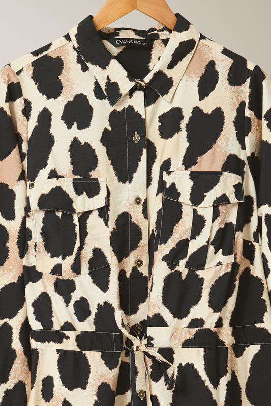 EVANS Plus Size Natural Brown Leopard Print Shirt | Evans 7