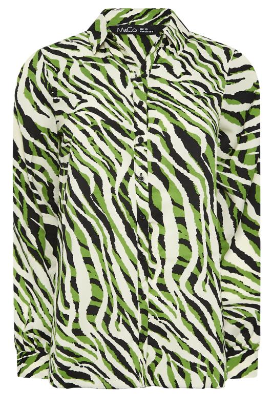 M&Co Green Zebra Print Long Sleeve Shirt | M&Co 6