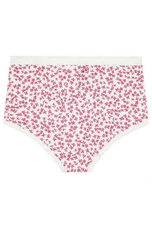 YOURSET 5 PACK Plus Size Pink & Black Floral Full Briefs | Yours Clothing 8