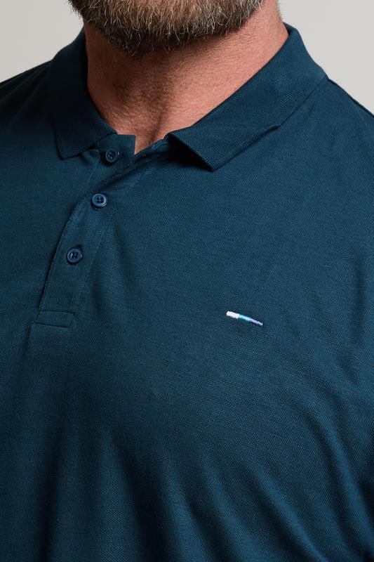 BadRhino Big & Tall Navy Teal Blue Core Polo Shirt | BadRhino 4