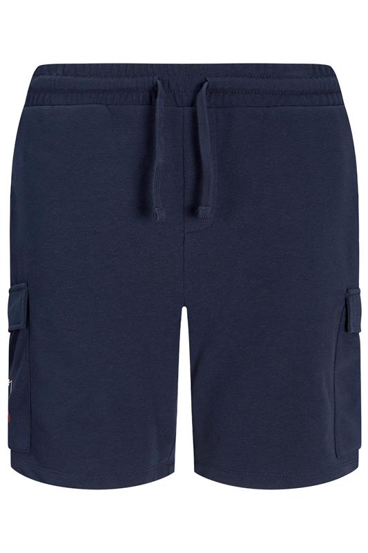JACK & JONES Big & Tall Navy Blue 'Verner' T-Shirt & Short Set | BadRhino 5