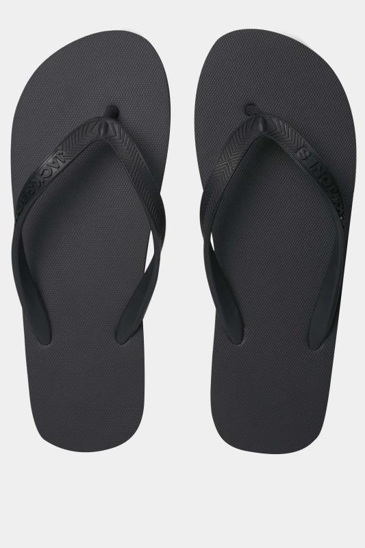 JACK & JONES Black Basic Flip Flops | BadRhino 3