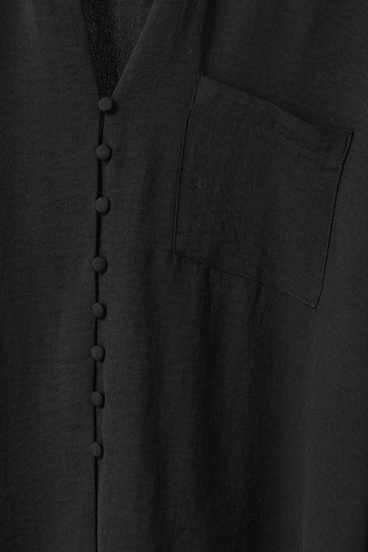 EVANS Plus Size Black Dipped Hem Oversized Shirt | Evans 6