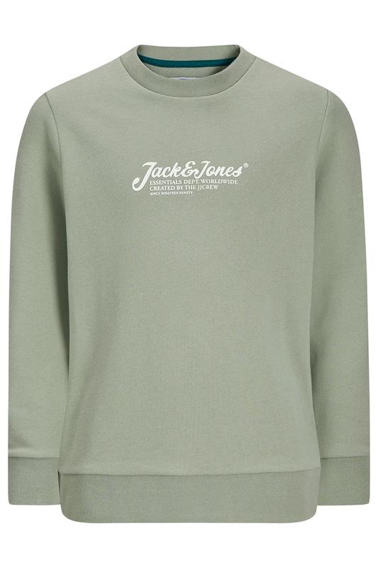 JACK & JONES Big & Tall Light Green Sweatshirt | BadRhino 1