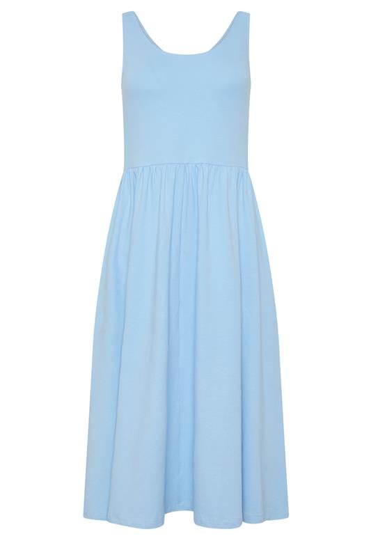 M&Co Petite Light Blue Sleeveless Cotton Midi Dress | M&Co 5