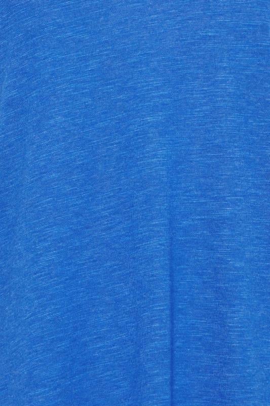 M&Co Blue V-Neck Long Sleeve Cotton T-Shirt | M&Co 5