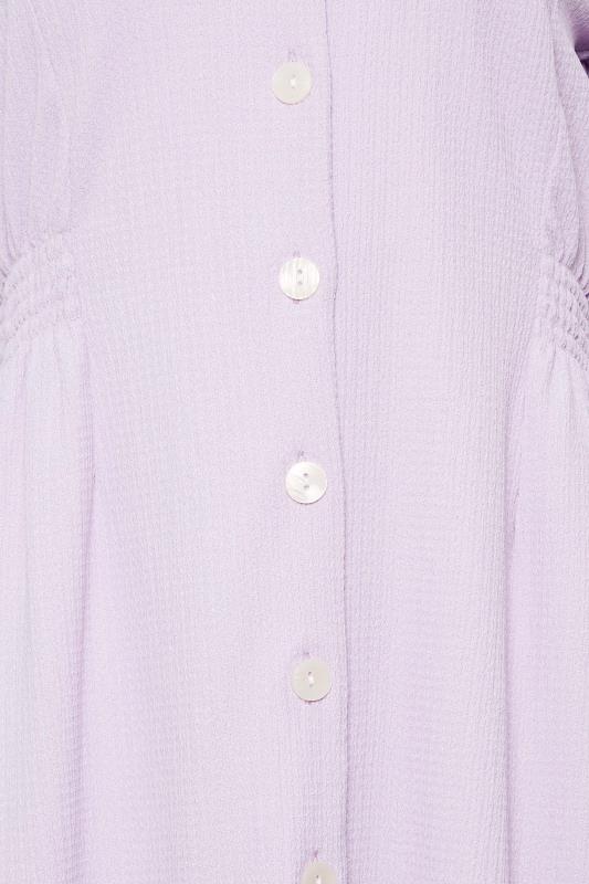 M&Co Purple Textured Button Through Dress | M&Co 5