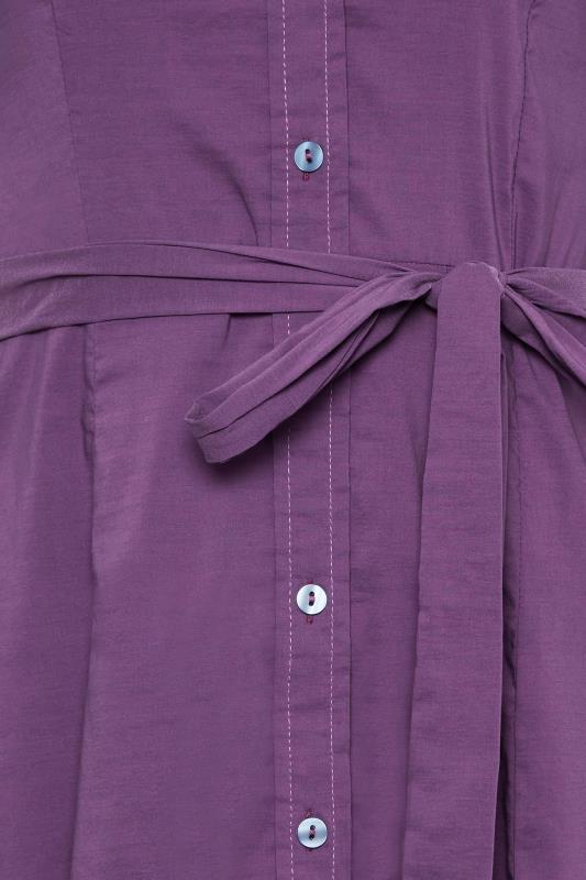 M&Co Purple Tie Waist Shirt Dress | M&Co 5