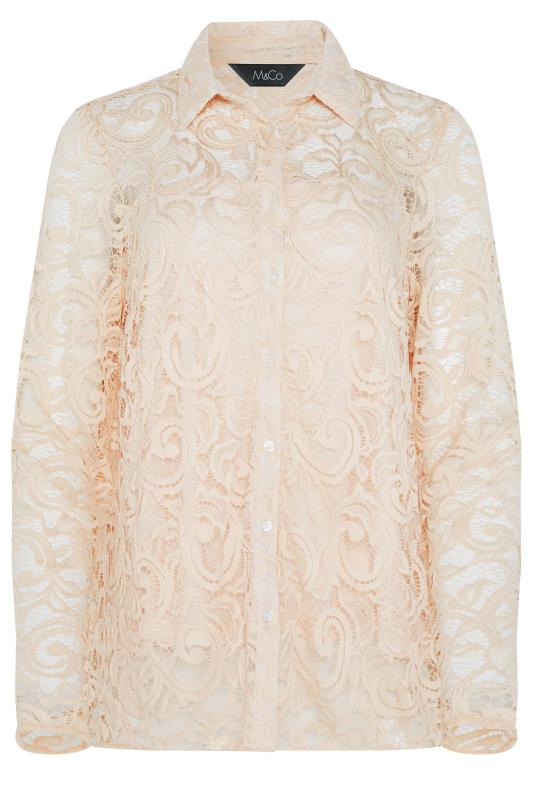 M&Co Nude Pink Lace Shirt | M&Co 6