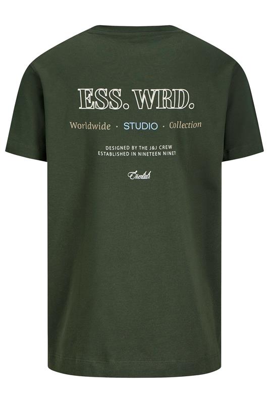 JACK & JONES Big & Tall Duffel Green Studio Graphic T-Shirt | BadRhino 5
