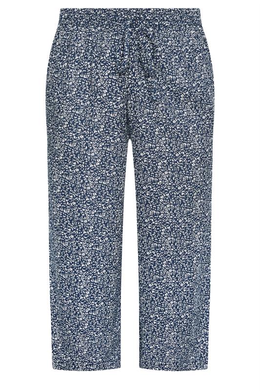 M&Co Navy Blue Ditsy Floral Culottes | M&Co 5