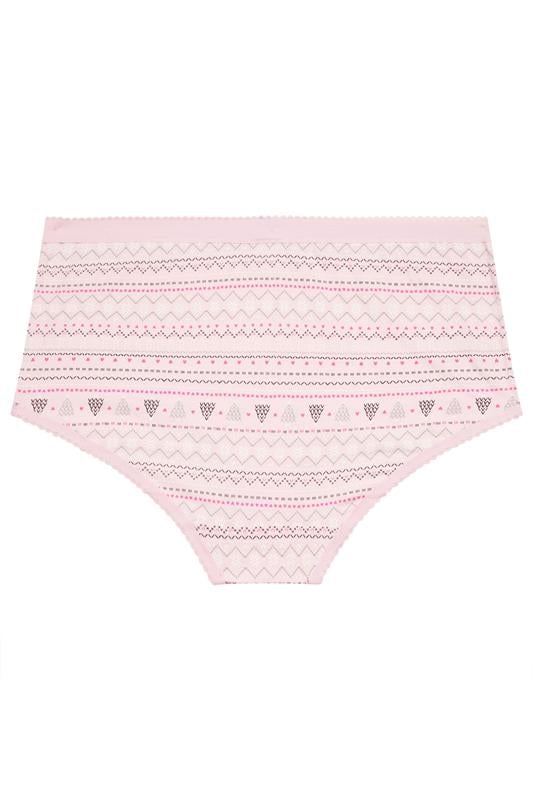 YOURSET 5 PACK Plus Size Grey Fairisle Full Briefs | Yours Clothing 11