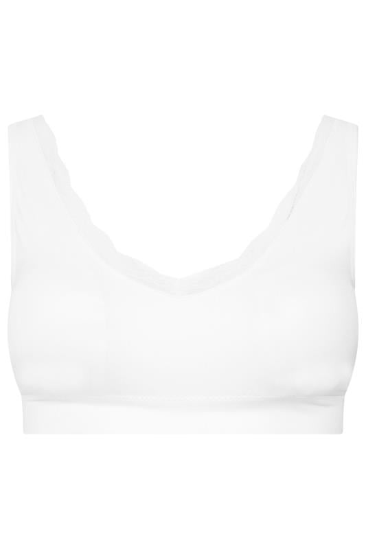 YOURSET 2 PACK Plus Size Black & White Lace Trim Seamless Bralette | Yours Clothing 12