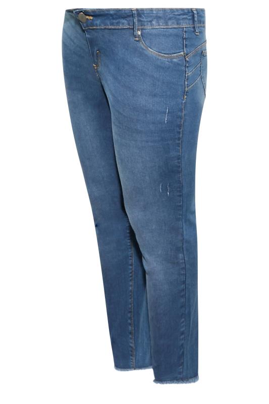 BUMP IT UP MATERNITY Plus Size Blue Push Up AVA Jeans | Yours Clothing 5