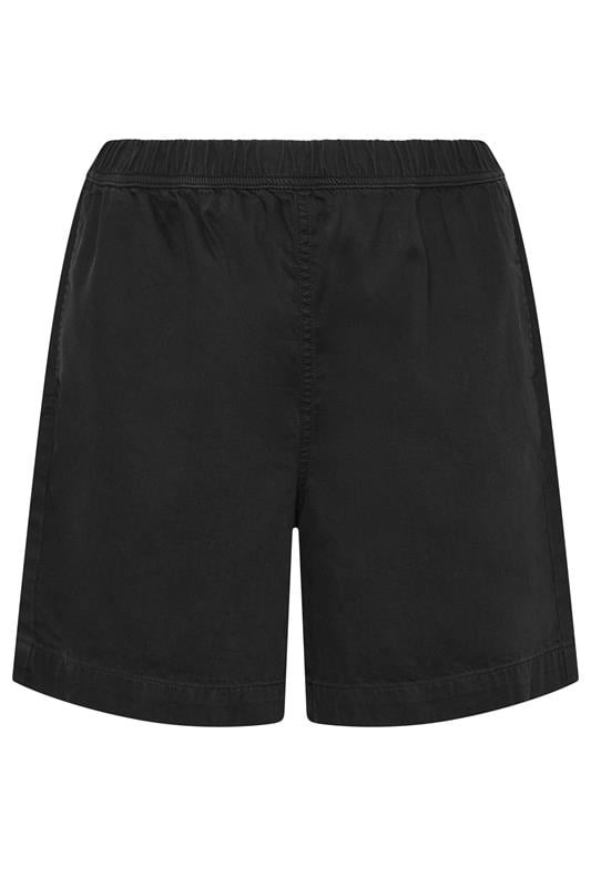 YOURS Plus Size Blacked Washed Denim Shorts | Yours Clothing 5