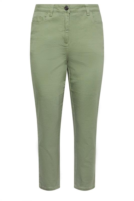 M&Co Khaki Green Cropped Jeans | M&Co 6
