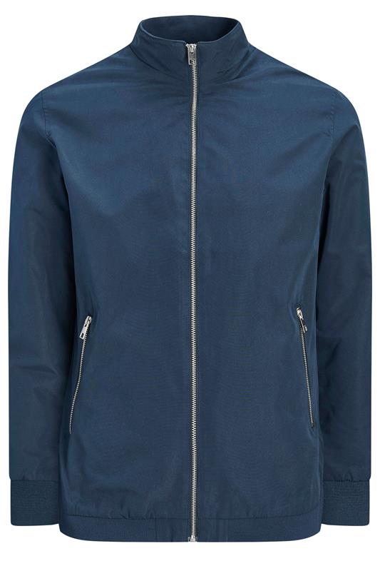 JACK & JONES Big & Tall Navy Blue Bomber Jacket | BadRhino 2