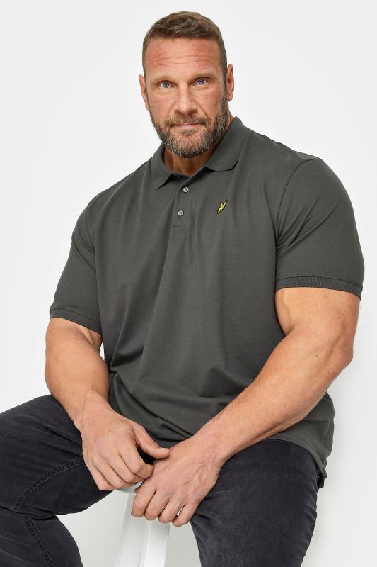 LYLE & SCOTT Big & Tall Gunmetal Grey Core Polo Shirt | BadRhino 1