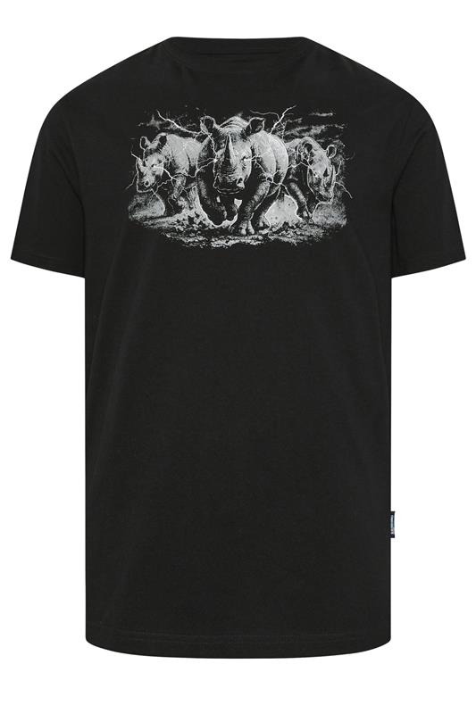 BadRhino Big & Tall Black Extra Long Rhino Graphic T-Shirt | BadRhino 5