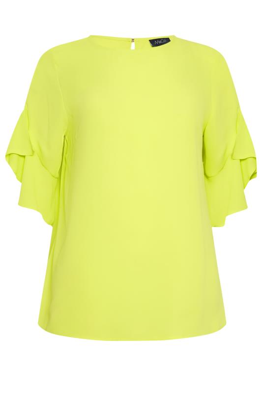 M&Co Yellow Frill Sleeve Blouse | M&Co