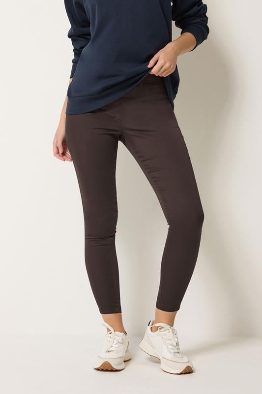 M&Co Chocolate Brown Skinny Jeggings | M&Co 1