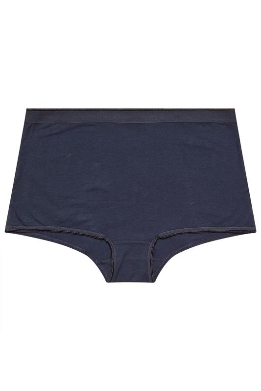 YOURSET 5 PACK Plus Size Navy Blue Celestial Print Shorts | Yours Clothing 8