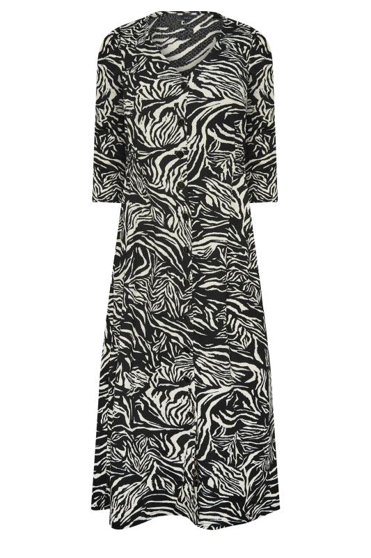 M&Co Black Zebra Print Button Through Midaxi Dress | M&Co 6