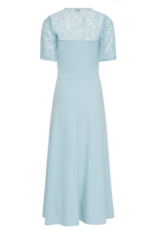 LTS Tall Women's Light Blue Lace Midi Dress | Long Tall Sally  7