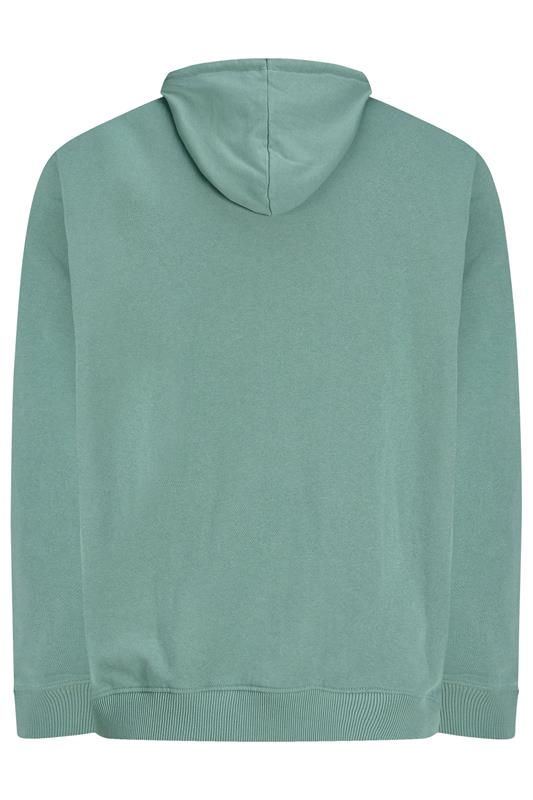 JACK & JONES Big & Tall Blue Printed Logo Hoodie  | BadRhino 4