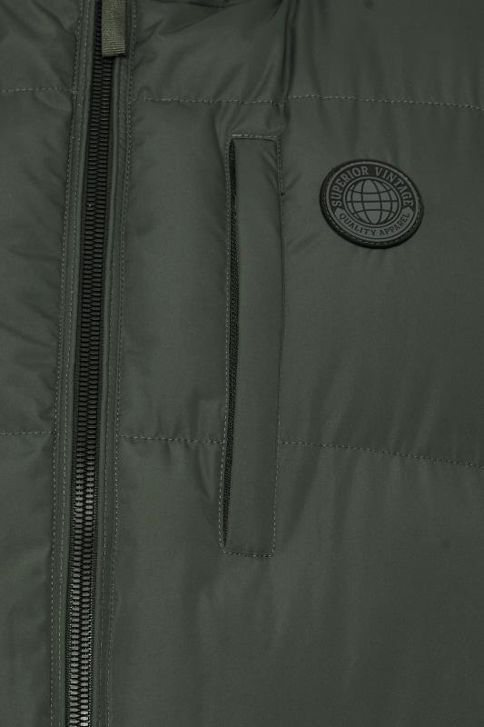 BadRhino Big & Tall Dark Green Zip Through Gilet | BadRhino 5