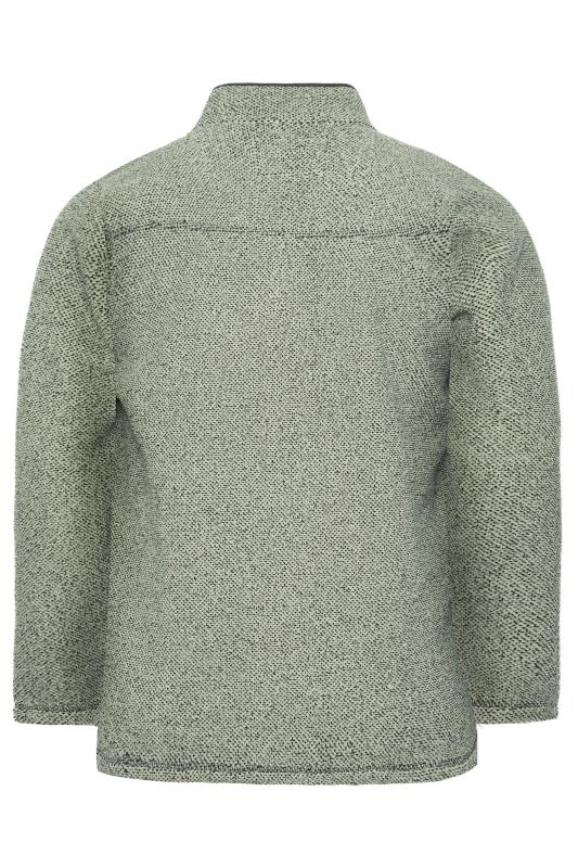 BadRhino Big & Tall Grey Textured Zip Through Fleece | BadRhino 5