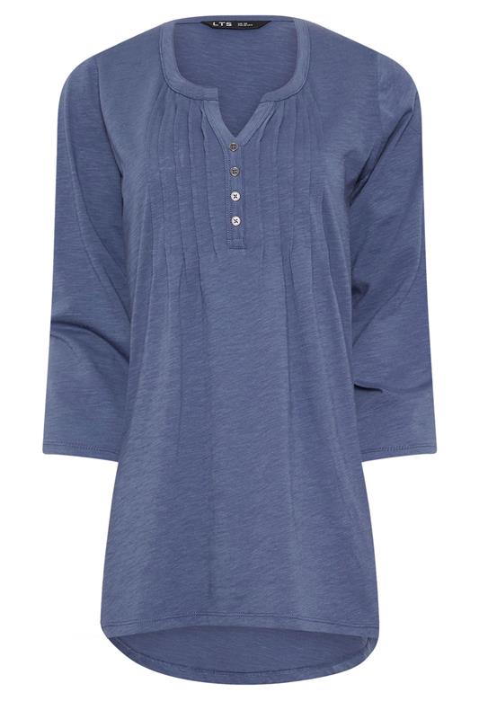 LTS Tall 2 PACK Light Pink & Blue Cotton Henley Tops | Long Tall Sally 8