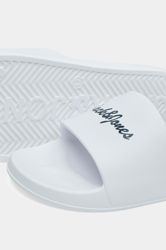 JACK & JONES Big & Tall White Moulded Logo Slider | BadRhino 4