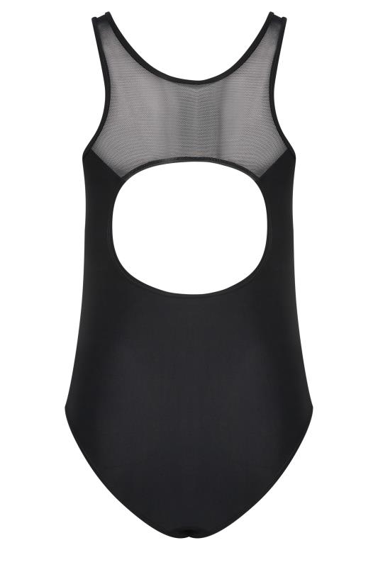 LTS Tall Black Mesh Active Swimsuit | Long Tall Sally  8