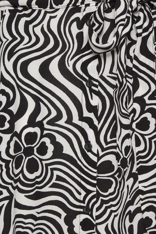 M&Co Black Floral Swirl Print Midi Shirt Dress | M&Co 5