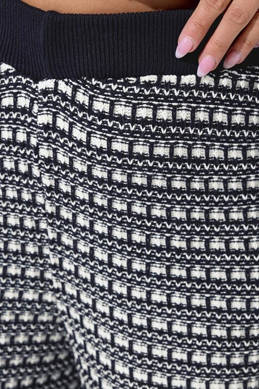 LIMITED COLLECTION Plus Size Navy Blue Boucle Wide Leg Trousers | Yours Clothing 4