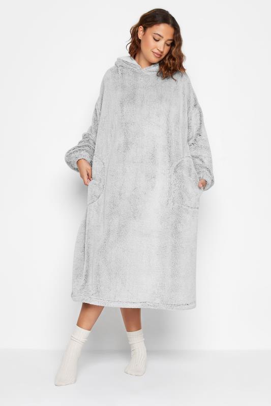 LTS Tall Women's Grey Soft Touch Snuggle Hoodie | Long Tall Sally 1