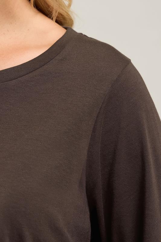 YOURS Plus Size 3 PACK Chocolate Brown Core T-Shirt Essentials Set | Yours Clothing 8