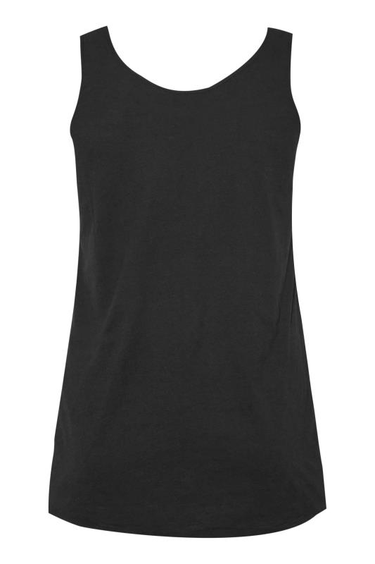 Plus Size Black Vest Top | Yours Clothing 7