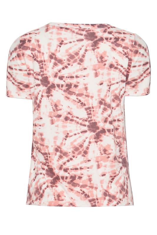 Petite White & Pink Tie Dye T-Shirt | PixieGirl 5