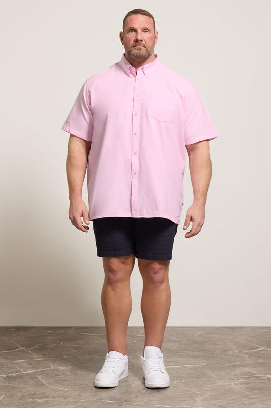 KAM Pink Oxford Short Sleeve Shirt | BadRhino 1