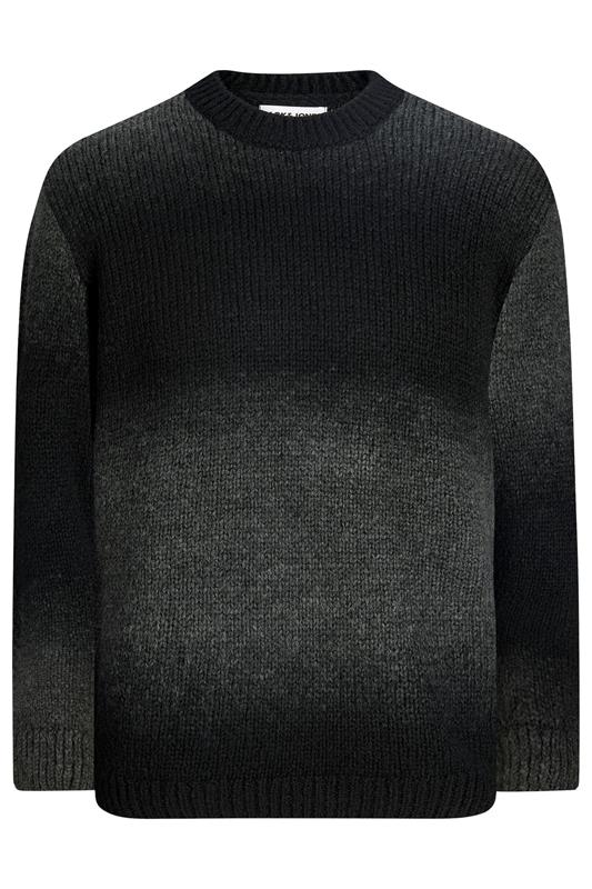 JACK & JONES Big & Tall Grey Crew Neck Knit Jumper | BadRhino 2